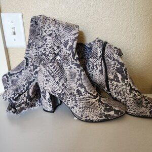 Marc Fisher Thigh High Snake Skin Boots